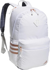adidas White Backpack with Rose Gold Accents picture