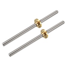 2PCS 150mm T8 Pitch 2mm 4mm Screw Rod with Copper Nut for 3D Printer picture