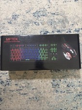 MFTEK Gaming Keyboard And Mouse Colorful Light Multimedia Keys Waterproof New picture