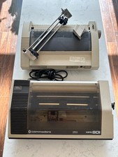 x2 Commodore Vintage Dot Matrix Printers MPS 801 & MPS 1200 Damaged Untested picture