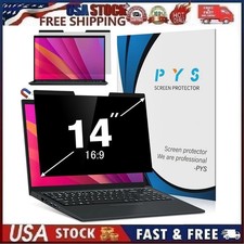 Magnetic Laptop Privacy Screen 14 inch, 16:9 Aspect Removable Anti Glare Prot... picture