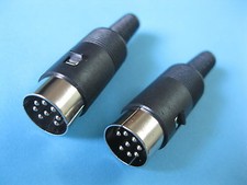 10 pcs Standard DIN Plug 8 Pin Male Connector with Plastic Handle New picture