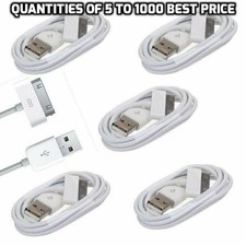 5-1000 Lot White USB Data Sync Charger Cable Cord For iPhone 4S 4 iPod Wholesale picture