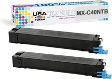 Toner for Sharp MXC40NTB, MX-C311, MX-C312, MX-C400P (black, 2 pack) picture