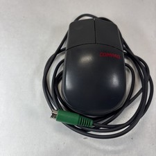 Vintage Compaq Ball Mouse MUS9J N Two Button Vintage Retro Grey Untested picture