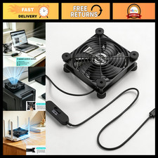 120mm USB Cooling Fan, 5V/12V, 3-Speed, Ultra Quiet 18dB, for PC & Router picture