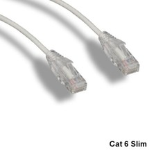 Kentek White 20ft Slim Cat6 UTP Patch Cable 3.6MM 550MHz RJ45 Pure Copper RJ45 picture