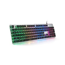 LANGTU Membrane Gaming Keyboard, Colorful LED Backlit Quiet Keyboard for Stud... picture