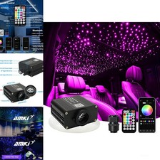 Fiber Optic Starlight Kit 16W 600pcs 9.8ft Twinkle Sound Activated for Car picture