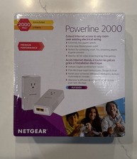NETGEAR PLP2000 Powerline Adapter 2000Mbps PLP2000-100PAS - WHITE - NEW - SEALED picture
