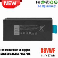LOT X8VWF 97wh Battery For Dell Latitude 14 Rugged 5404 5414 E5404 7404 7414 picture