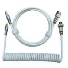 Coiled USB Type-C Mechanical Keyboard Cable With Aviator Connector And 3M Cord picture