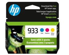 HP 933 Cyan/Magenta/Yellow Standard Yield Ink Cartridge, 3/Pack New picture