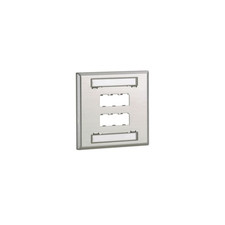 Panduit CFPL6S-2GY Faceplate Stainless Steel 6 Port Double Gang Metallic picture