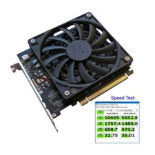 NFHK 4X NVME M.2 AHCI to PCI-E Express 3.0 Gen3 X16 Raid Card Fan VROC Raid Card picture