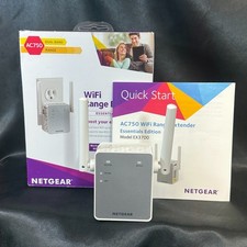 NETGEAR EX3700 AC750 Dual Band WiFi Range Extender White EX3700-100NAS picture