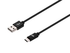 Monoprice USB 2.0 Type-C to Type - A Charge and Sync Braided Cable 6ft, Black picture