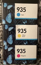 HP 935 TRI COLOR 3 PACK INK CARTRIDGES CYAN MAGENTA & YELLOW EXPIRED - SEALED picture