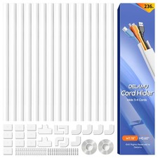 236in Cord Hider Kit - Professional Cable Cover for Wall Mounted TV, Wire Concea picture
