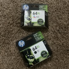 Genuine HP 64XL Black and Tri-Color Ink Cartridges 64XL Black 64XL Color NEW picture