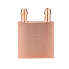 Copper Water Cooling Block 40x40x10mm for GPU CPU 7-8mm Hose Double U Channel picture