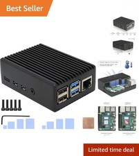 Elegant Passive Cooling Aluminum Enclosure for Raspberry Pi 4 - 4 USB Ports picture