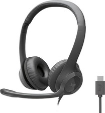 Logitech H391 USB-C Wired Stereo Headset Noise Canceling Mic Graphite picture