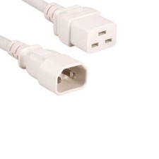 2 Ft WHT Power Cable for HP HPE AC Power Supply JD218A#ABA JD219A#ABA Jumper Cor picture