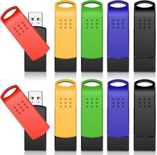 KEXIN 16GB Flash Drive 10 Pack USB 2.0 Thumb Drives Swivel Bulk USB Drive picture