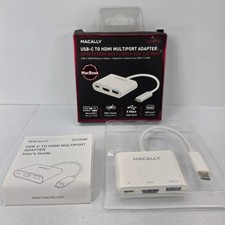 Macally UCHDMI USB-C to HDMI Multiport Adapter Hub for MacBook White picture