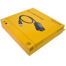 Delock 62121 Adapter 1xUSB 3.0 Type A to 1x GbE LAN RJ-45 Cable 50cm +CD NEW picture