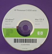 HP Photosmart C4200 series Windows 2000, XP, Vista/ MAC SOFTWARE Disc ONLY USED picture