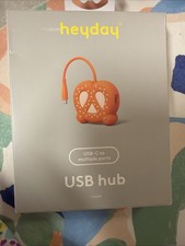 Pretzel heyday USB-C 1:3 USB Hub 2x USB-A + USB-C High Speed Orange 4.5in picture