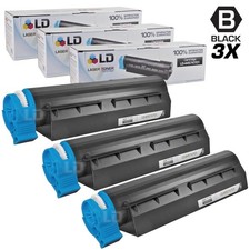 LD 44574701 Black Toner Cartridge Set of 3 for Okidata MB461 MB471 B411dn B431dn picture