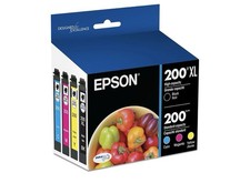 Genuine Epson 200XL 200 Ink Cartridges T200XL-BCS Black Color 4 Pack OEM picture