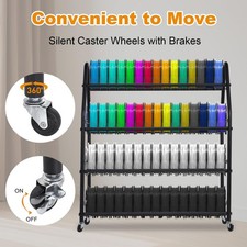 3D Printer Filament Storage Rack with 4-Tier Spool Holders & Wheels picture