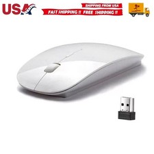 2.4GHz USB Wireless Optical Mouse Mice for Apple Mac Macbook Pro Air PC White picture