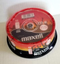 Maxell CD-R XLII 700MB 80min Blank CDs 25 Pack Spindle NEW Factory Sealed  picture