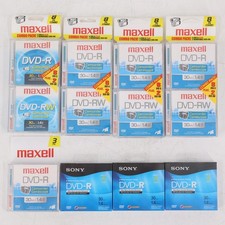 Lot 4x Maxell Combo 8pk, Maxell 3pk DVD-R, 3x Sony Handycam Mini DVD Discs picture