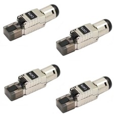 4 Pcs CAT8 Shielded RJ45 40G Network LAN Ethernet Plug Connector Tool Free picture