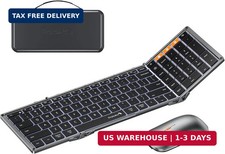 Backlit Foldable Keyboard and Mouse, XKM01 Pro Full-Size Portable Offic picture