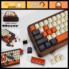 Orange Retro PBT Double Shot Keycap Set - 174 Keys for 60% Mechanical Keyboards picture