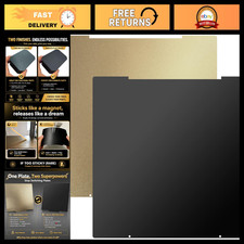 Flexible PEI Build Plate for 3D Printers - Smooth & Textured, 254x241mm, Thicker picture
