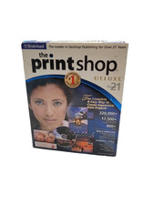 Broderbund The Print Shop 4 CD Set Deluxe Version 21 PC 2005 Big Box picture