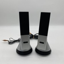 Altec Lansing Desktop Speaker Set Silver Black Wired Computer Speakers VS4221 picture