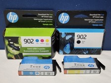 NEW ~ Genuine HP 902 Ink Cartridges 6-Pack CMYK ~ 4 Sealed, 2 Open picture