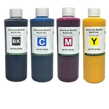 Ink Cartridge Refill Kit Pigment Ink BKCMY for HP 970 970XL 971 971XL 4x500ml picture