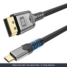 USB C To Displayport Cable 3.3 ft 8K 60Hz 4K 240Hz Unidirectional picture