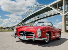 Cars 1957 mercedes benz 300 sl roadster Desk Mat Stitched picture