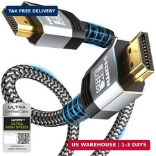 Soonsoonic 8K Certified Ultra High Speed HDMI 2.1 Cable 10FT,48Gbps Braided Gami picture